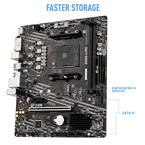 MSI B550M-A Pro Placa Base AMD B550 Zócalo AM4 Micro ATX