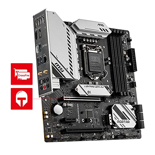 MSI MAG B560M MORTAR WIFI Placa Base Gaming, M-ATX - Soporta Procesadores Intel Core 11ª Generación, LGA 1200 - DDR4 Boost (5066MHz/OC), 2 x PCIe 4.0/3.0 x16, 2 x M.2 Gen4/3, 2.5G LAN, Wi-Fi 6E