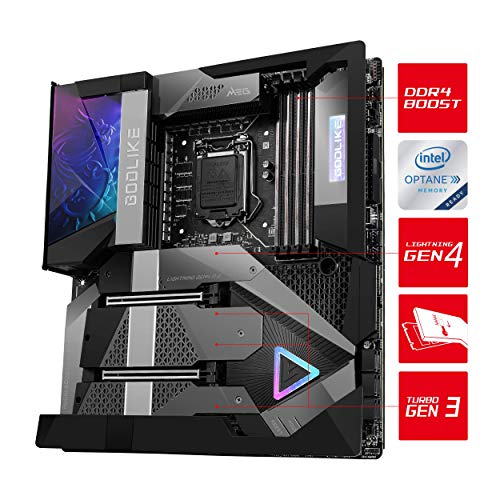 MSI MEG Z590 GODLIKE Placa Base Gaming E-ATX - Soporta Procesadores Intel Core 11th Gen, LGA 1200 - OLED y RGB, 20 Phase 90A VRM, DDR4 Boost (5600MHz/OC), 2 x PCIe 4.0 x16, 4 x M.2 Gen4/3 x4, Wi-Fi 6E