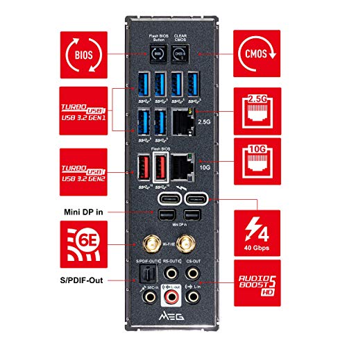 MSI MEG Z590 GODLIKE Placa Base Gaming E-ATX - Soporta Procesadores Intel Core 11th Gen, LGA 1200 - OLED y RGB, 20 Phase 90A VRM, DDR4 Boost (5600MHz/OC), 2 x PCIe 4.0 x16, 4 x M.2 Gen4/3 x4, Wi-Fi 6E