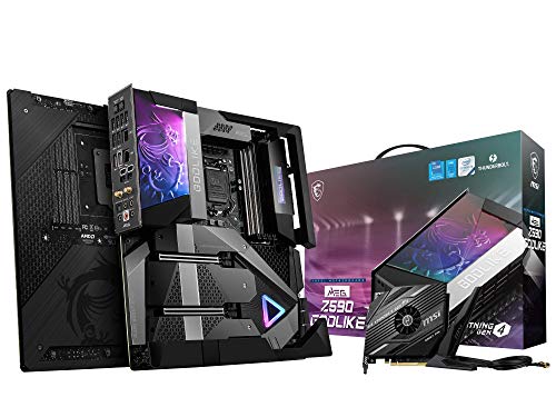 MSI MEG Z590 GODLIKE Placa Base Gaming E-ATX - Soporta Procesadores Intel Core 11th Gen, LGA 1200 - OLED y RGB, 20 Phase 90A VRM, DDR4 Boost (5600MHz/OC), 2 x PCIe 4.0 x16, 4 x M.2 Gen4/3 x4, Wi-Fi 6E