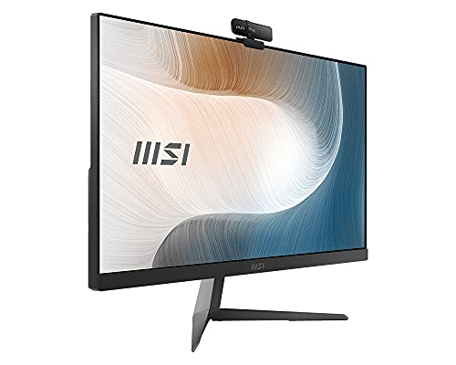 MSI Modern AM241 11M-014EU All-in-One PC -Panel IPS FHD 23.8", 11th Gen Intel Core i5-1135G7 CPU, 8GB DDR4 RAM, 256GB M.2 SSD, Wi-Fi 6, Teclado y Ratón Inalámbricos, Windows 10 Home, Negro