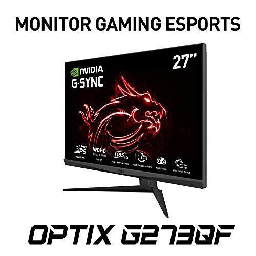 MSI OptiX G273QF - Monitor de 27" (69 cm) (16:9, Rapid IPS, 2560 x 1440 WQHD, 1000:1)