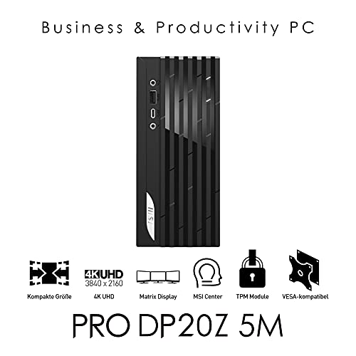 MSI Pro DP20Z 5M-001BEU - Mini PC, AMD Knoll X300, AMD Radeon Graphics, Memory 2X DDR4 3200MHz SO-DIMMs (32GB MAX)