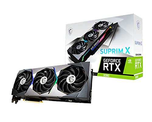 MSI RTX 3080 SUPRIM X 10G LHR Tarjeta gráfica NVIDIA GeForce RTX 3080 10 GB GDDR6X