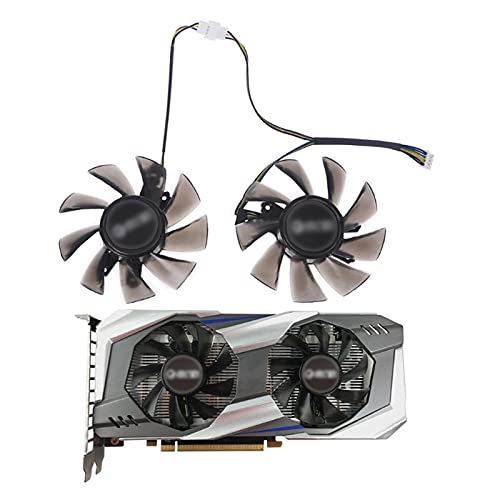 MSRRY K1KF 2 Pcs 75 mm/2.95in T129215BU VGA Fan Apto for Galax GTX 1060 1060 GTX KFA2 Tarjeta gráfica Ventilador de 4 Pines 12V 0.50a