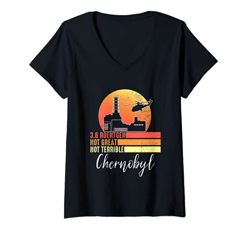 Mujer 3.6 Roentgen No es genial, No Terrible Chernobyl Camiseta Cuello V