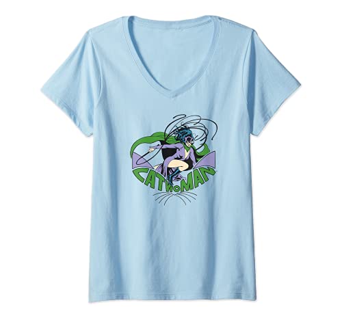 Mujer Batman Catwoman and Logo Camiseta Cuello V
