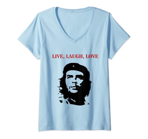 Mujer Che Guevara Live Ríe Amor Camiseta Cuello V