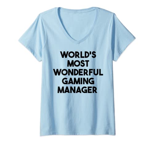 Mujer El gerente de juegos más maravilloso del mundo Camiseta Cuello V