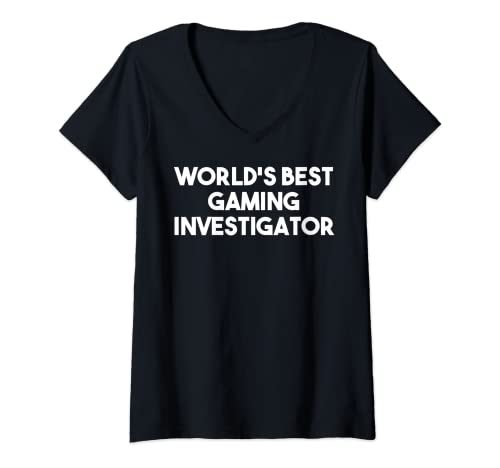 Mujer El mejor investigador de juegos del mundo - Trabajador de casino divertido Camiseta Cuello V