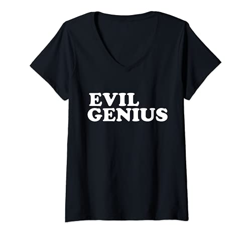 Mujer Evil Genius Camiseta Cuello V