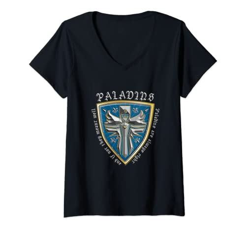 Mujer Fun RPG Paladins son siempre correctos Juego de rol Camiseta Cuello V