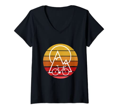 Mujer Gravel Bike Road Racing Bicycle Cyclocross Camiseta Cuello V