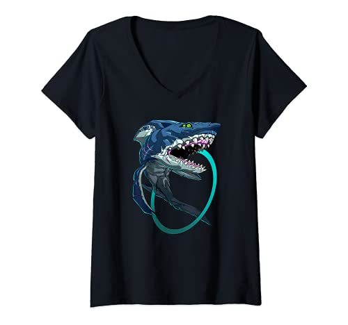 Mujer Sea of Thieves The Megalodon Camiseta Cuello V
