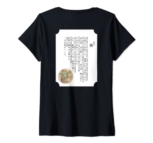 Mujer 【Serie japonesa Yo-Kai】 Camiseta Cuello V