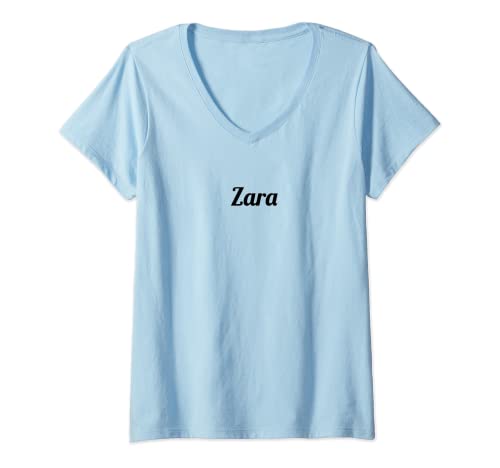 Mujer Top que dice el nombre ZARA | Cute Women Girls - Gráfico Camiseta Cuello V