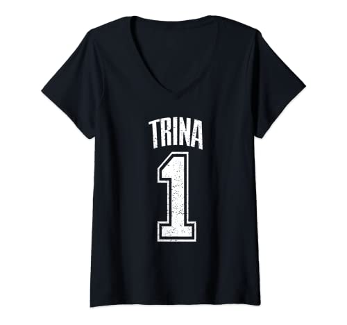 Mujer Trina Seguidor Número 1 Greatest Fan Camiseta Cuello V