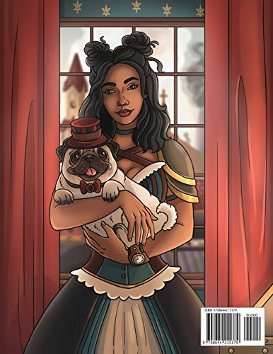 Mujeres Steampunk libro para colorear para adultos 1 & 2