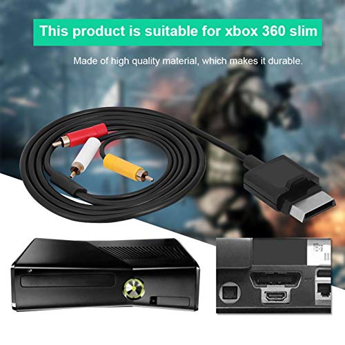 mumisuto Cable de Audio y Video, 1.8M Componente ABS Cable TV Cable AV Cable Audio Video Cable con Enchufe Amarillo Rojo Blanco para Xbox 360 Slim