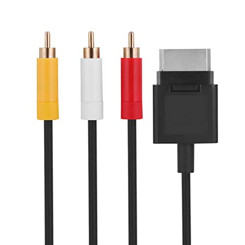 mumisuto Cable de Audio y Video, 1.8M Componente ABS Cable TV Cable AV Cable Audio Video Cable con Enchufe Amarillo Rojo Blanco para Xbox 360 Slim