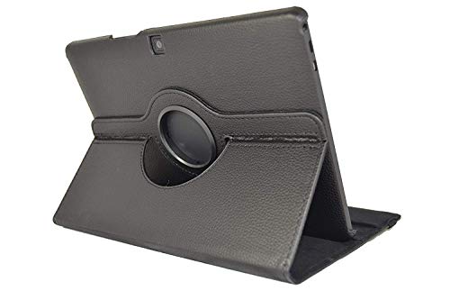 munddy- Funda GIRATORIA 360º con Soporte para BQ Aquaris M10 10.1 Pulgadas,rotable 360° (Protector Cristal Templado Opcional) (Negro) …