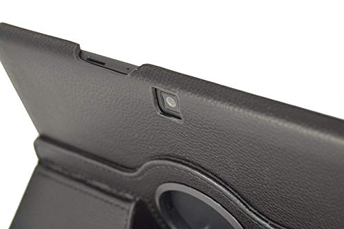 munddy- Funda GIRATORIA 360º con Soporte para BQ Aquaris M10 10.1 Pulgadas,rotable 360° (Protector Cristal Templado Opcional) (Negro) …