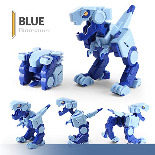 MUPUSA Creative Interactive Dinosaur Xmas Toy Box Deformado Gif Toy Dinosaur Educación educativa (Azul)