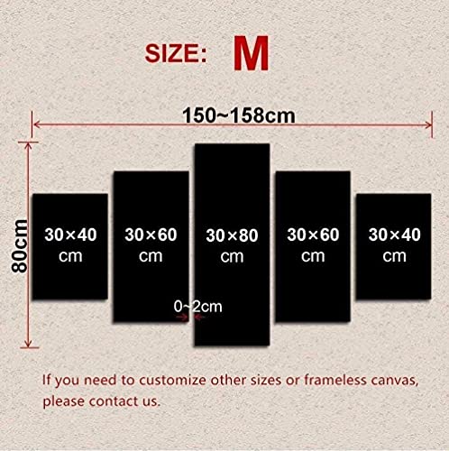 Mural 5 Piezas Pintura En Lienzo,5 Piezas Cuadros En Lienzos Tres Caballos Corriendo Agua Lienzo Gris Arte Modular Moderna 5 Piezas,Mural Pared Salon 5D,Decor Pared,Listo Para Colgar,Creative Gift Xxl