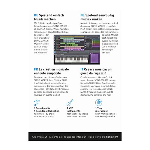 Music Maker - 2021 Plus Edition - Your Own Song with Only 5 Clicks|Plus|Multiple|Limitless|PC|Disc|Disc