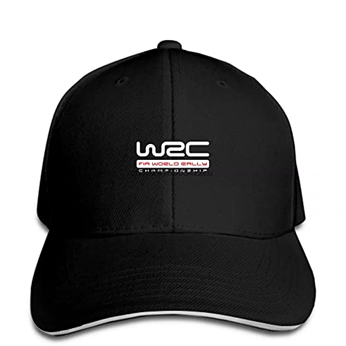MWLSW Gorra de béisbol New WRC World Rally Championship Logo Hombres Black Snapback Hat Peaked