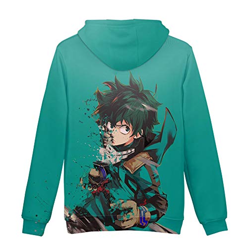 MX kingdom Unisex MY Hero One'S Justice Mujeres Hombres 3D Hoodie Impresión Sudadera de Manga Larga Ropa Deportiva para Niño Niña Adolescente Hooded Pullover Sweatshi