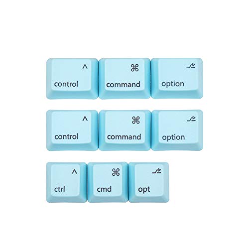 MXMYFZ OEM Caliente sublimación tecla Clave, Apple Mac 9 Clave Kit, Suplemento Teclas de Comando de opción Teclas de Control Teclas adicionales,Light Blue