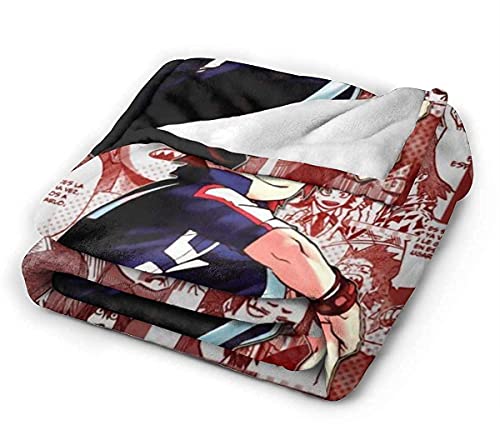 My Hero Boku No Hero ACA-dEmia Kirishima Eijiro Red Riot Manta de forro polar suave manta ligera para sofá de cama de 152 x 127 cm 203 x 152 cm