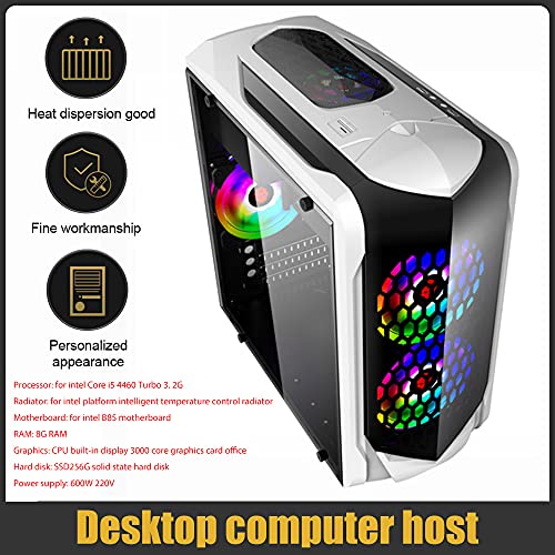 MY99USSI Gaming PC Computadora de Escritorio Host i5 4460 B85 Placa Base Tarjeta gráfica incorporada de 3000 núcleos 8G RAM 256G SSD Drive Power 600W 110V