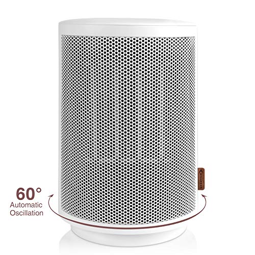 MYCARBON Calefactor de Bajo Consumo 900 W/1500 W Calefactor de Aire Caliente 18 ℃/23 ℃/28 ℃ Calefactor Electrico Ceramico Oscilación 60 ° Silencioso Temporizador 8h