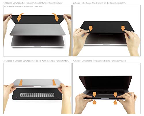 MyGadget Funda Dura Mate para Apple MacBook Pro 13" Antes 2012 (CD ROM) 2008 - 2012 / Modelo A1278 - Case Plástico Hardshell - Carcasa Rígida - Cover Negro