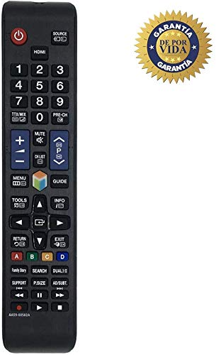 MYHGRC Mando a Distancia Samsung TV para Mando a Distancia para Samsung HDTV LCD LED Smart TV-Reemplazado AA59-00580A AA59-00582A -No Requiere configuración Mando a Distancia para Samsung TV