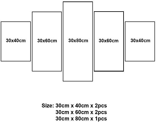 Myrdsio Artwork The Picture Canvas Print Wall Art Painting Home Decor 5 Piece Among Us HD Print 5 Part Modular Posters Modern Living Room Kitchen Decoration