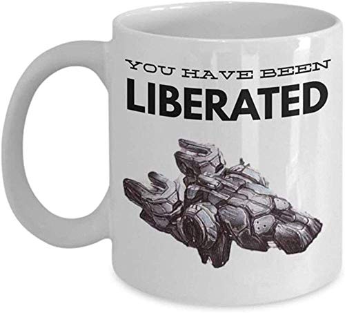 N\A - Starcraft 2 Mugs 'Taza Terran - Has Sido liberado - Taza Libertador' Taza única para Juegos para fanáticos de Starcraft 2, Taza de café de cerámica