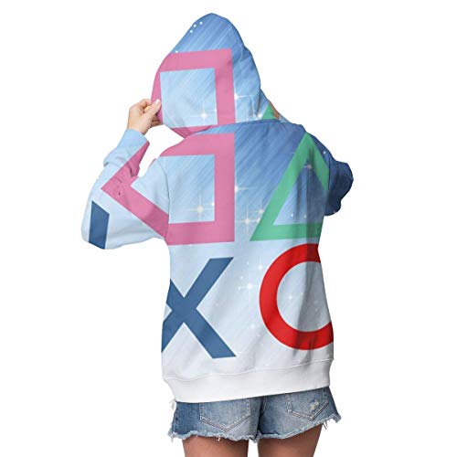 N/A Sudadera con Capucha de Manga Larga para Mujer, de Mujer, Playstation Joypad, Large