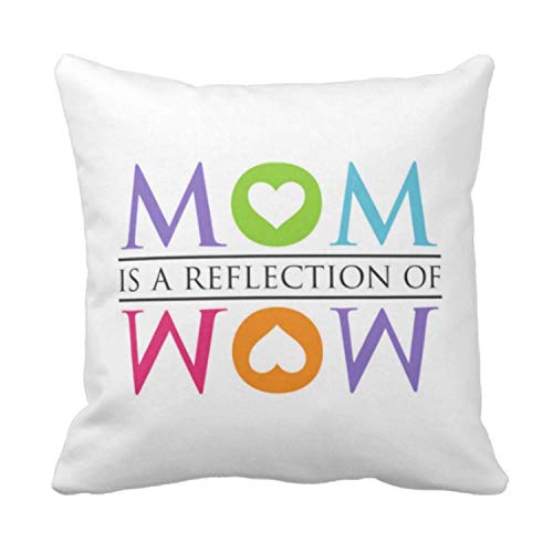 N\A Wow Mom Funda de cojín de algodón glaseado Theam como para mamá