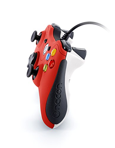 Nacon - Controlador Gaming, Color Rojo (Windows XP, Vista, 7, 8, 10)