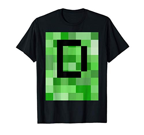 Name Initial Letter D Gamer Pixel Halloween Cosplay RPG Camiseta
