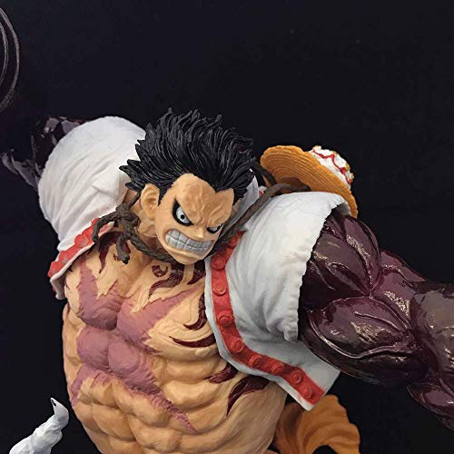 NAMFXH Top Decisive Battle 4th Gear Luffy 4th Gear Ape King Gun Escritorio de computadora Decoración PVC Anime Modelo de Personaje Figura de Juguete Figura Decoración Altura -8.27in