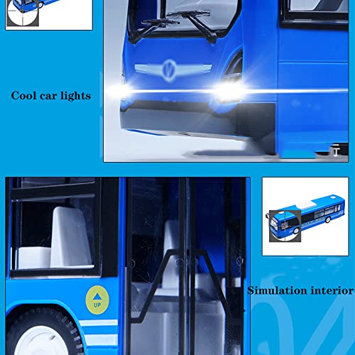 NAMFZX 2.4G Control Remoto Bus Simulación de Alta Velocidad RC La Puerta del automóvil se Puede Abrir Luces iluminadas eléctricamente Los niños aman los Autos de Juguete eléctricos