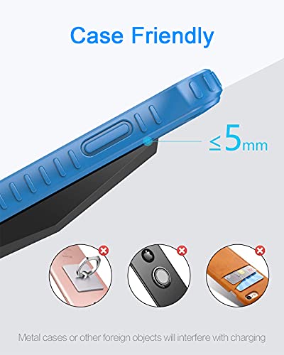 NANAMI Cargador inalámbrico rápida,10W Qi Wireless Charger para Galaxy S21/S20/S10/S10+/S9/S9+/S8/S8+/S7/S6 Samsung Note 20/10,7.5W Soporte de Carga para iPhone 13/12/11/11 Pro/X/XS/XR/XS Max/8/8 Plus