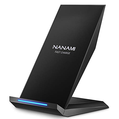 NANAMI Cargador inalámbrico rápida,10W Qi Wireless Charger para Galaxy S21/S20/S10/S10+/S9/S9+/S8/S8+/S7/S6 Samsung Note 20/10,7.5W Soporte de Carga para iPhone 13/12/11/11 Pro/X/XS/XR/XS Max/8/8 Plus