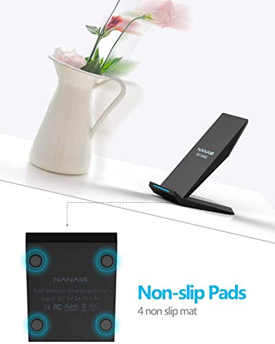 NANAMI Cargador inalámbrico rápida,10W Qi Wireless Charger para Galaxy S21/S20/S10/S10+/S9/S9+/S8/S8+/S7/S6 Samsung Note 20/10,7.5W Soporte de Carga para iPhone 13/12/11/11 Pro/X/XS/XR/XS Max/8/8 Plus