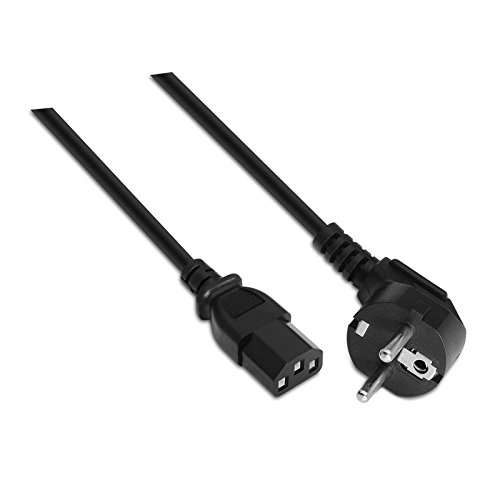 NanoCable 10.22.0103 - Cable de alimentación para CPU, CEE7/M-C13/H, 100% cobre AWG18, negro, 3mts